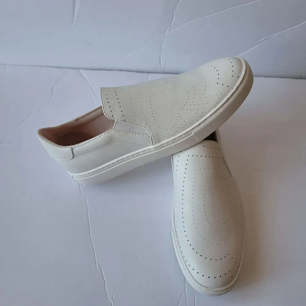 Kate Spade womens Sz 11B white Azores slip on sneakers